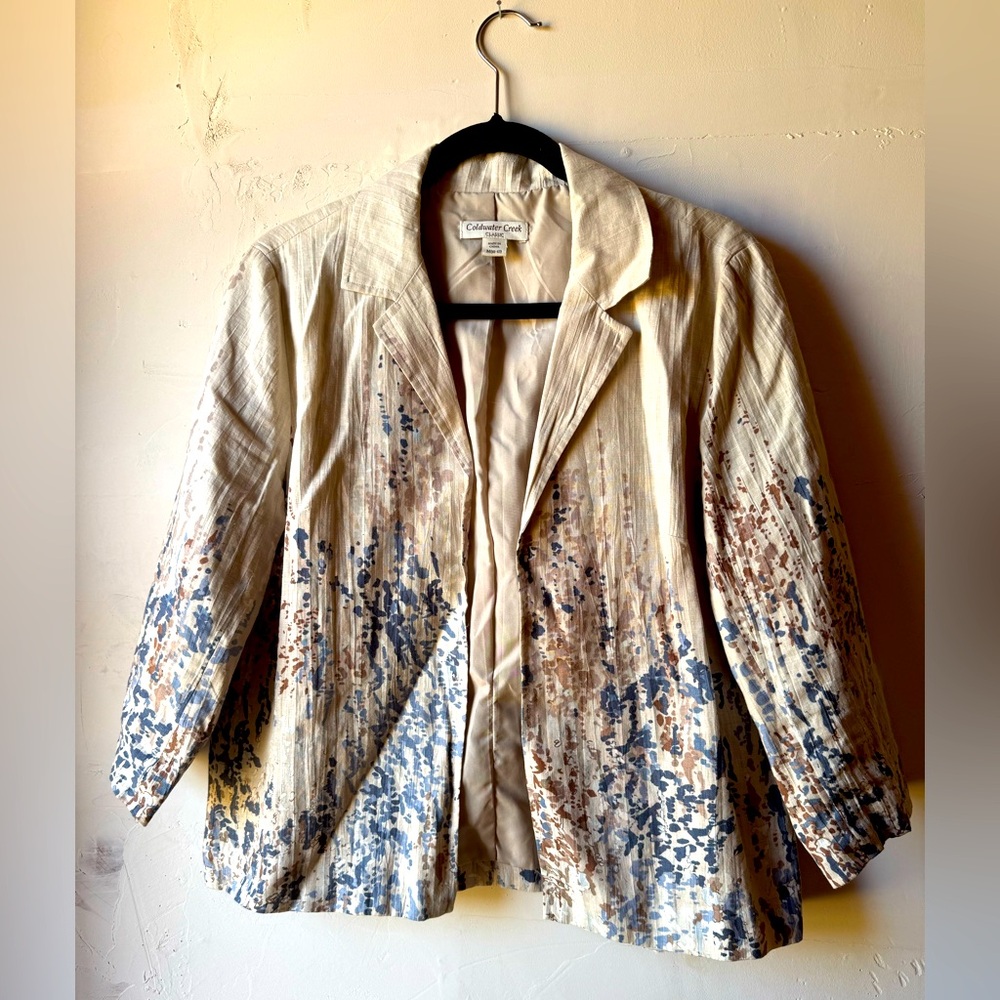 Coldwater Creek women’s M linen jacket career linen formal concert wedding